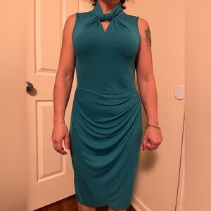 Lark & Ro Teal Midi Dress